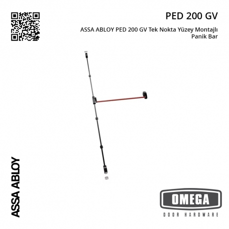 ASSA ABLOY PED 200 GV Tek Nokta Yüzey Montajlı Panik Bar