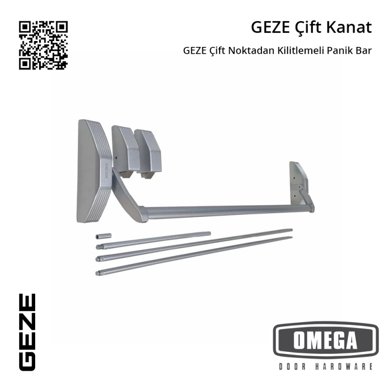 GEZE Çift Noktadan Kilitlemeli Panik Bar