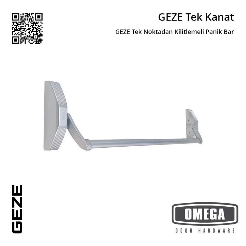 GEZE Tek Noktadan Kilitlemeli Panik Bar