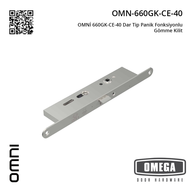 OMNİ 660GK-CE-40 Dar Tip Panik Fonksiyonlu Gömme Kilit